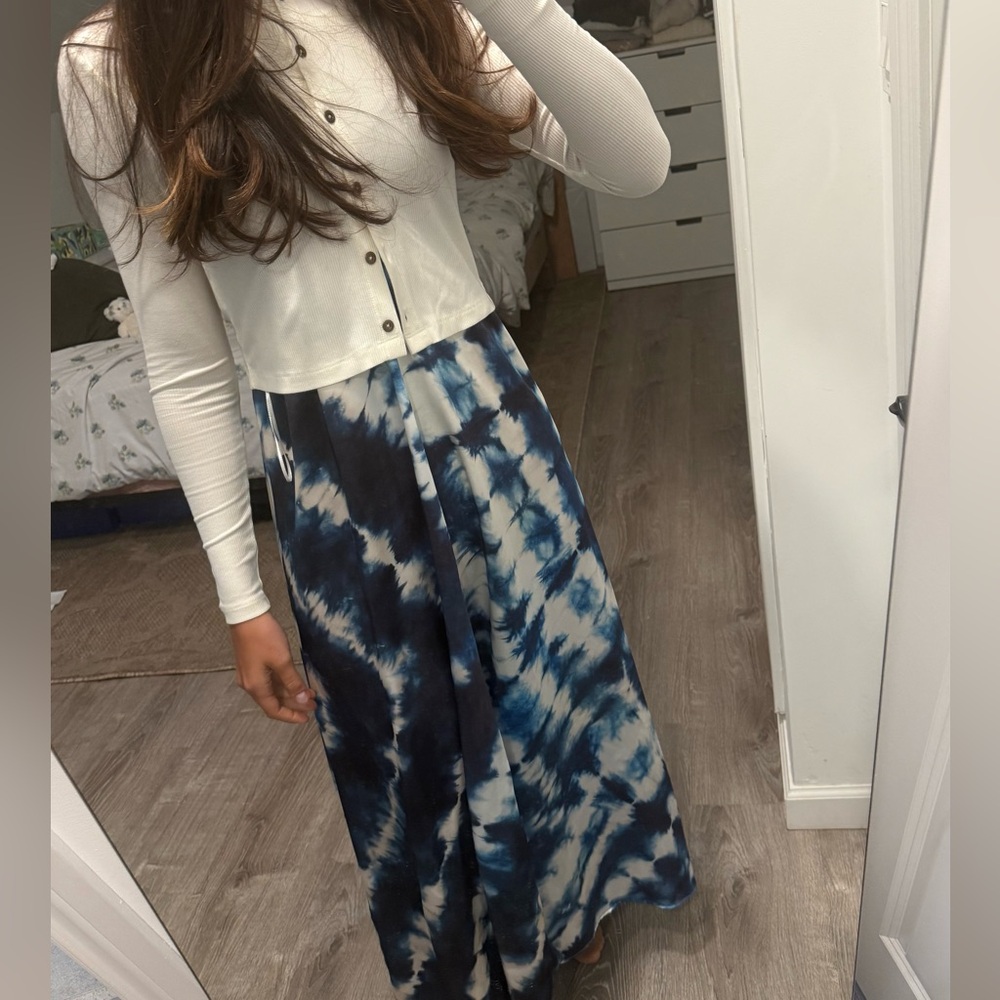 Zara TIE DYE MIDI SLIP DRESS